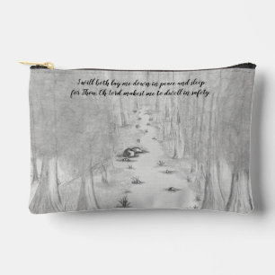 Dwelling in safety sketched forest freehand accessory pouch