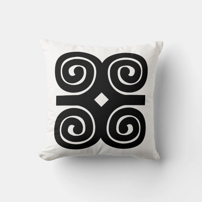 Dwennimmen - Strength and Humility Adinkra Symbol Cushion (Front)