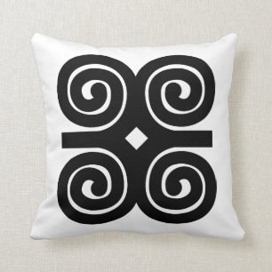 Dwennimmen - Strength and Humility Adinkra Symbol Cushion