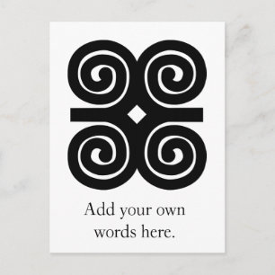 Dwennimmen - Strength and Humility Adinkra Symbol Postcard