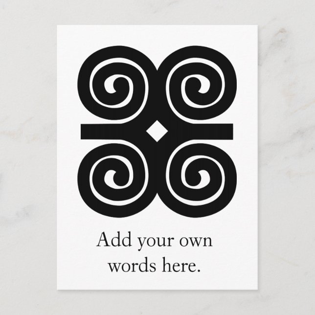 Dwennimmen - Strength and Humility Adinkra Symbol Postcard (Front)