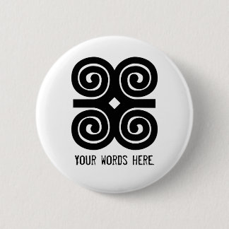 Dwennimmen Strength | Humility Adinkra Symbol 6 Cm Round Badge