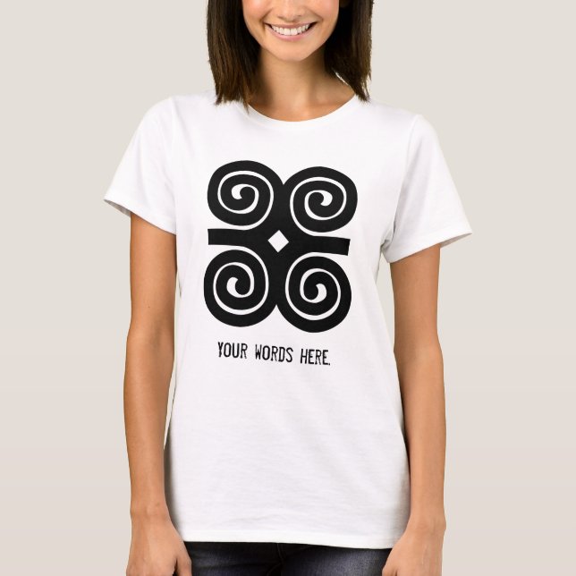 Dwennimmen Strength | Humility Adinkra Symbol T-Shirt (Front)