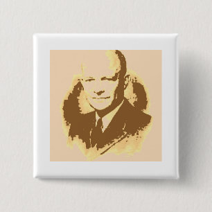 Dwight D Eisenhower 15 Cm Square Badge