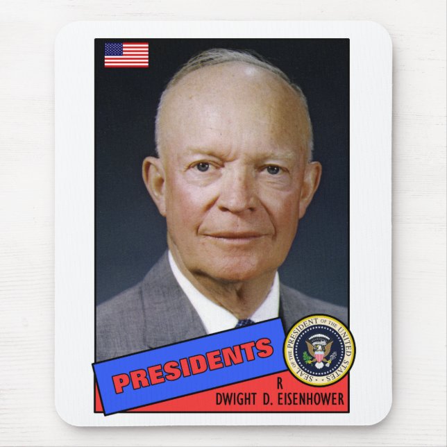 Dwight D. Eisenhower Baseball Card Mouse Mat (Front)