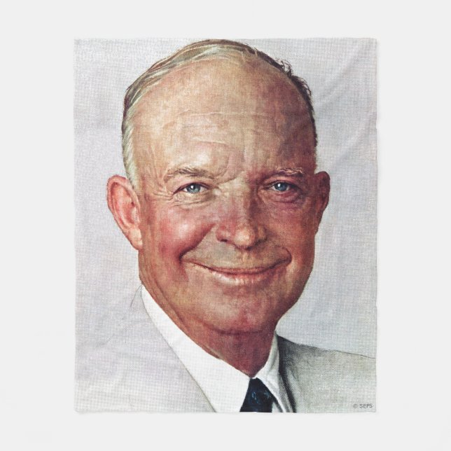 Dwight D. Eisenhower Fleece Blanket (Front)