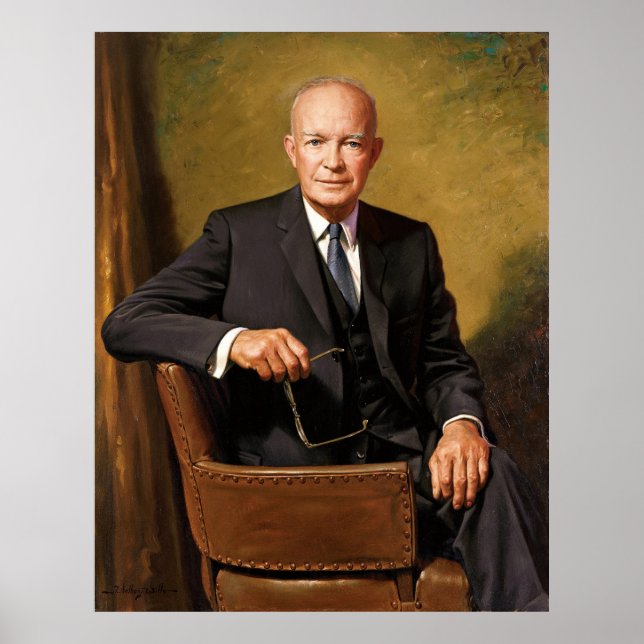 Dwight D Eisenhower Official Presidential Portrait Poster (Front)