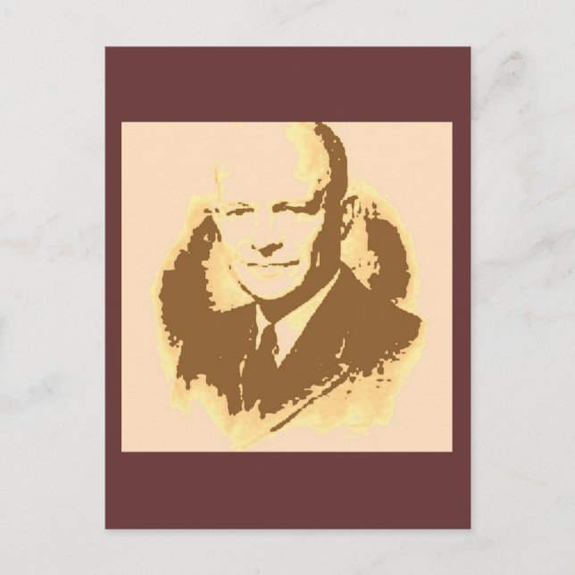 Dwight D Eisenhower Pop Art Postcard (Front)