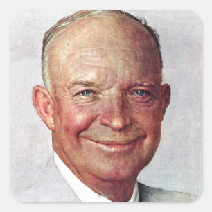 Dwight D. Eisenhower Square Sticker