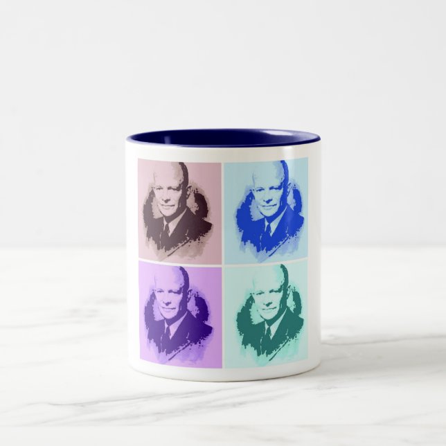 Dwight D Eisenhower Two-Tone Coffee Mug (Center)