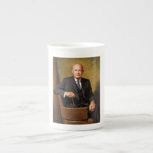 Dwight Eisenhower American President Portrait  Bone China Mug