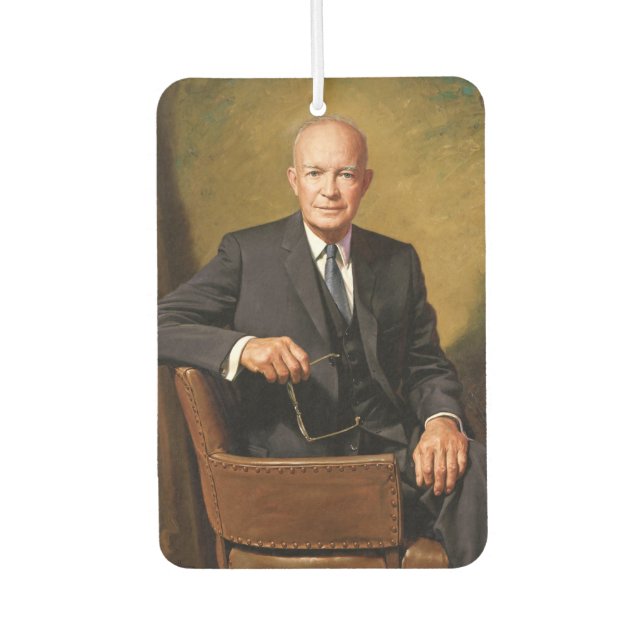 Dwight Eisenhower President White House Portrait   Car Air Freshener (Front)