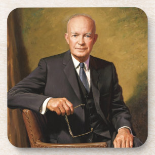 Dwight Eisenhower President White House Portrait   Coaster
