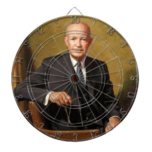 Dwight Eisenhower President White House Portrait Dartboard