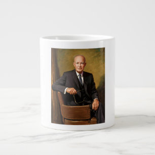 Dwight Eisenhower President White House Portrait   Large Coffee Mug