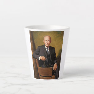 Dwight Eisenhower President White House Portrait Latte Mug