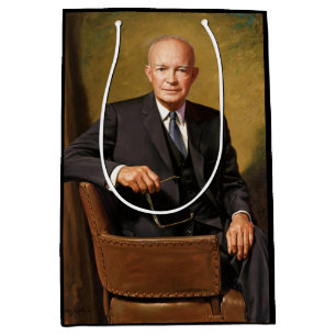 Dwight Eisenhower President White House Portrait   Medium Gift Bag