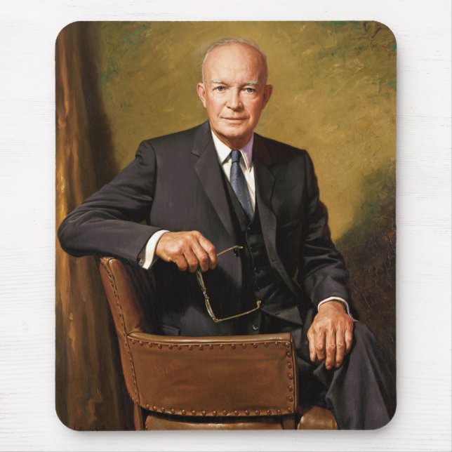 Dwight Eisenhower President White House Portrait   Mouse Mat (Front)