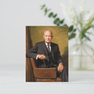 Dwight Eisenhower President White House Portrait   Postcard