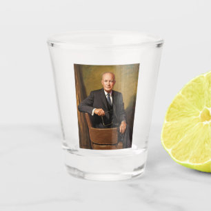 Dwight Eisenhower President White House Portrait   Shot Glass