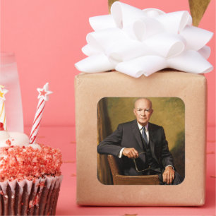 Dwight Eisenhower President White House Portrait   Square Sticker