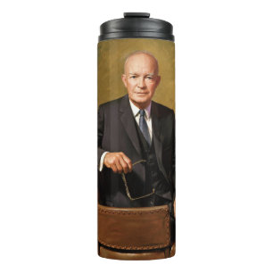 Dwight Eisenhower President White House Portrait Thermal Tumbler