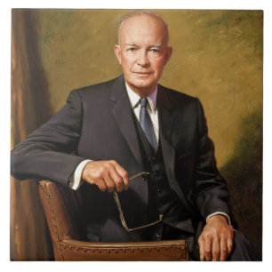 Dwight Eisenhower President White House Portrait   Tile