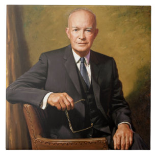Dwight Eisenhower President White House Portrait   Tile
