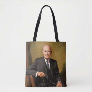 Dwight Eisenhower President White House Portrait Tote Bag