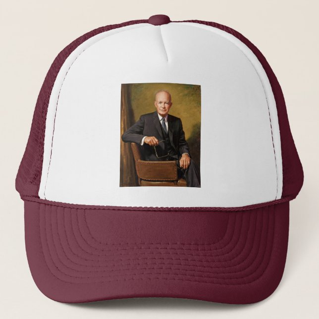 Dwight Eisenhower President White House Portrait   Trucker Hat (Front)