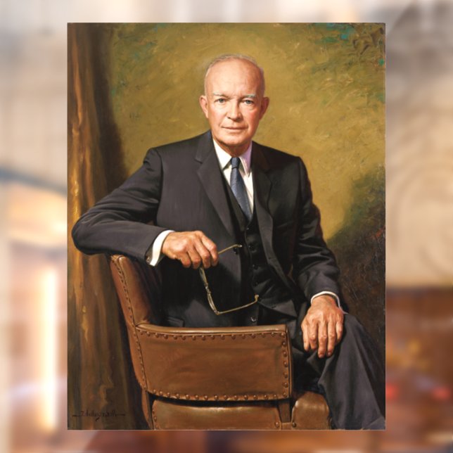 Dwight Eisenhower President White House Portrait   Window Cling (Sheet 2)