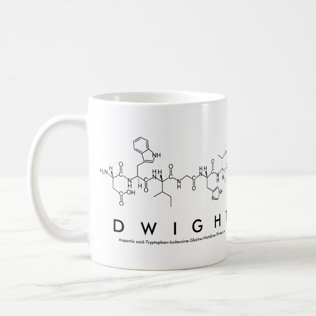 Dwight peptide name mug (Left)