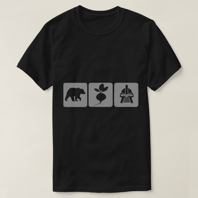 Dwight Schrute Bears Beets Battlestar Galactica T-Shirt (Design Front)