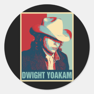 Dwight Yoakam Retro Hope Style Gift For Fans.png Classic Round Sticker