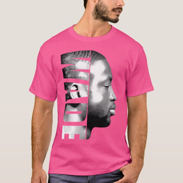 Dwyane Wade - Black  White T-Shirt (Front)