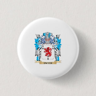 Dwyer Coat of Arms - Family Crest 3 Cm Round Badge