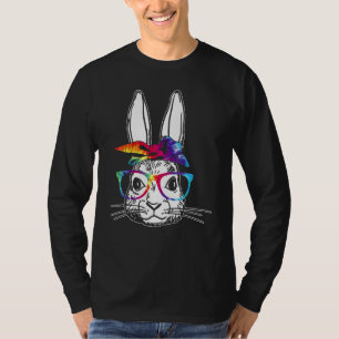 Dy Cute Bunny Face Tie Dye Glasses Easter Day 1 T-Shirt