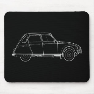 Dyane 6 Retro Illustration Mouse Mat