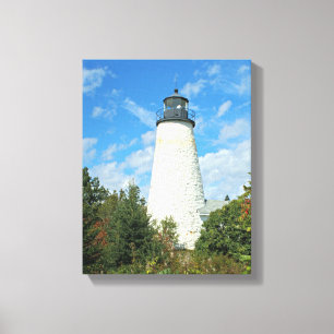 Dyce Head Lighthouse, Maine Wrapped Canvas Print