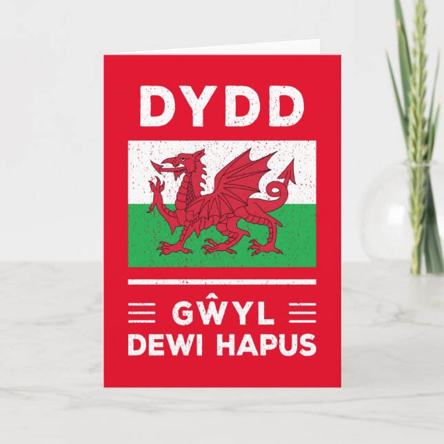 Dydd Gŵyl Dewi Hapus Happy St Davids Day 3 Card (Front)