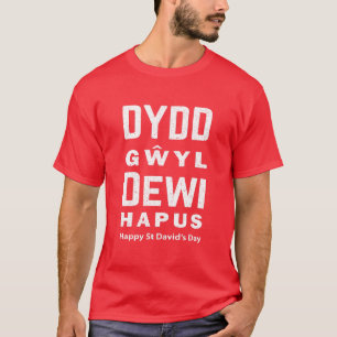 Dydd Gŵyl Dewi Hapus Happy St Davids Day 4 T-Shirt