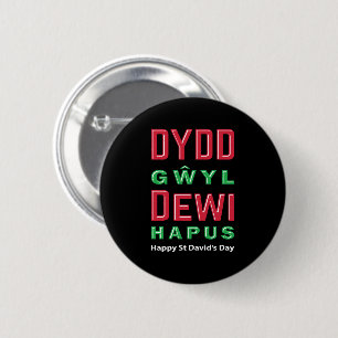 Dydd Gŵyl Dewi Hapus Happy St Davids Day 5 6 Cm Round Badge