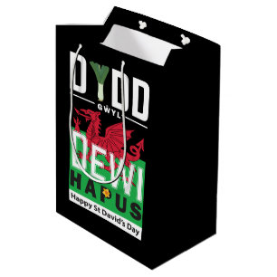 Dydd Gŵyl Dewi Hapus Happy St Davids Day 7 Medium Gift Bag