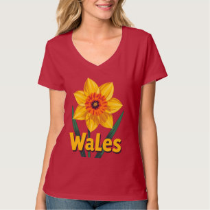 Dydd Gwyl Dewi Hapus St Davids Day Daffodils T-Shirt
