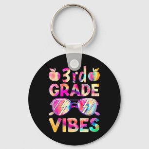 Dye 3rd Grade Vibes Teacher First Day Of Back To S Key Ring