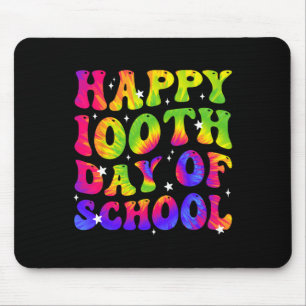 Dye Happy 100th Day Of School Students Kids Teache Mouse Mat