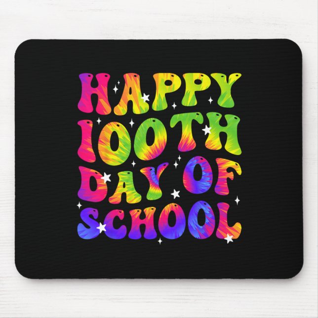 Dye Happy 100th Day Of School Students Kids Teache Mouse Mat (Front)