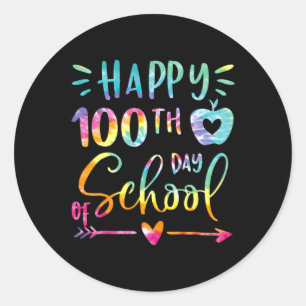Dye Happy 100th Day Of School Teacher Student 100 Classic Round Sticker