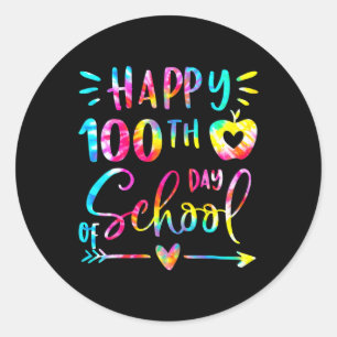 Dye Happy 100th Day School Teacher Student 100 Day Classic Round Sticker