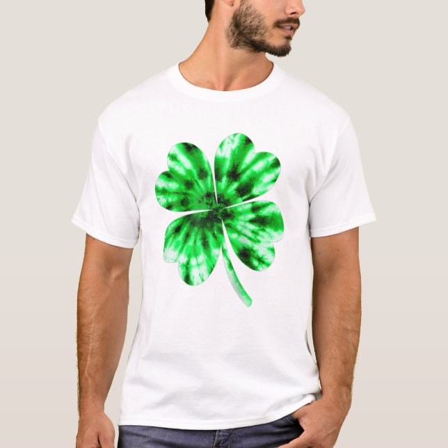 Dye Shamrock Lucky St Patrick T-Shirt (Front)